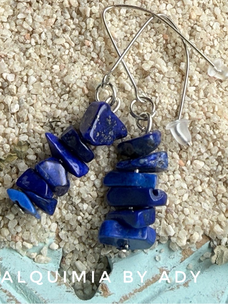 Vibrant Lapis Stack Drop Earrings In Royal Blue 36$